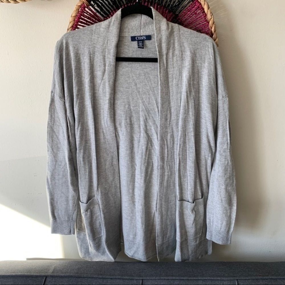 Chaps Relaxed Open Front Cardigan - image 2